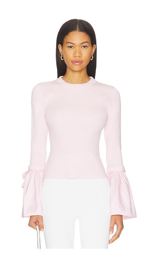 SIMKHAI Agata Long Sleeve Top in Pink by SIMKHAI