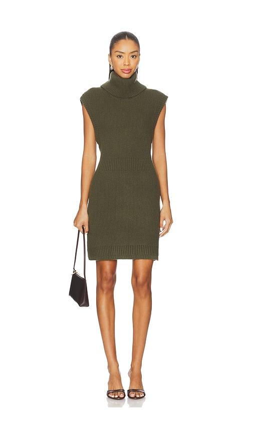SIMKHAI Albanie Mini Dress in Olive by SIMKHAI