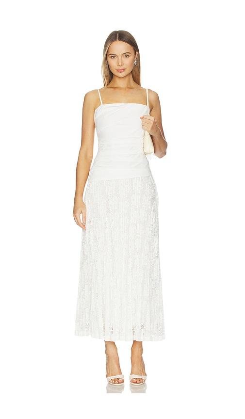 SIMKHAI Annalise Cotton Lace Dress in Ivory by SIMKHAI