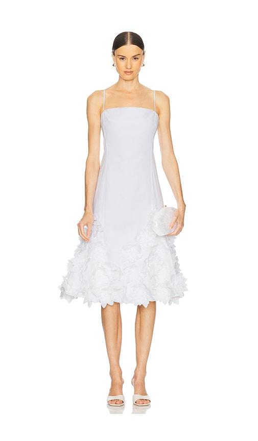 SIMKHAI Bella Floral Dress in White by SIMKHAI