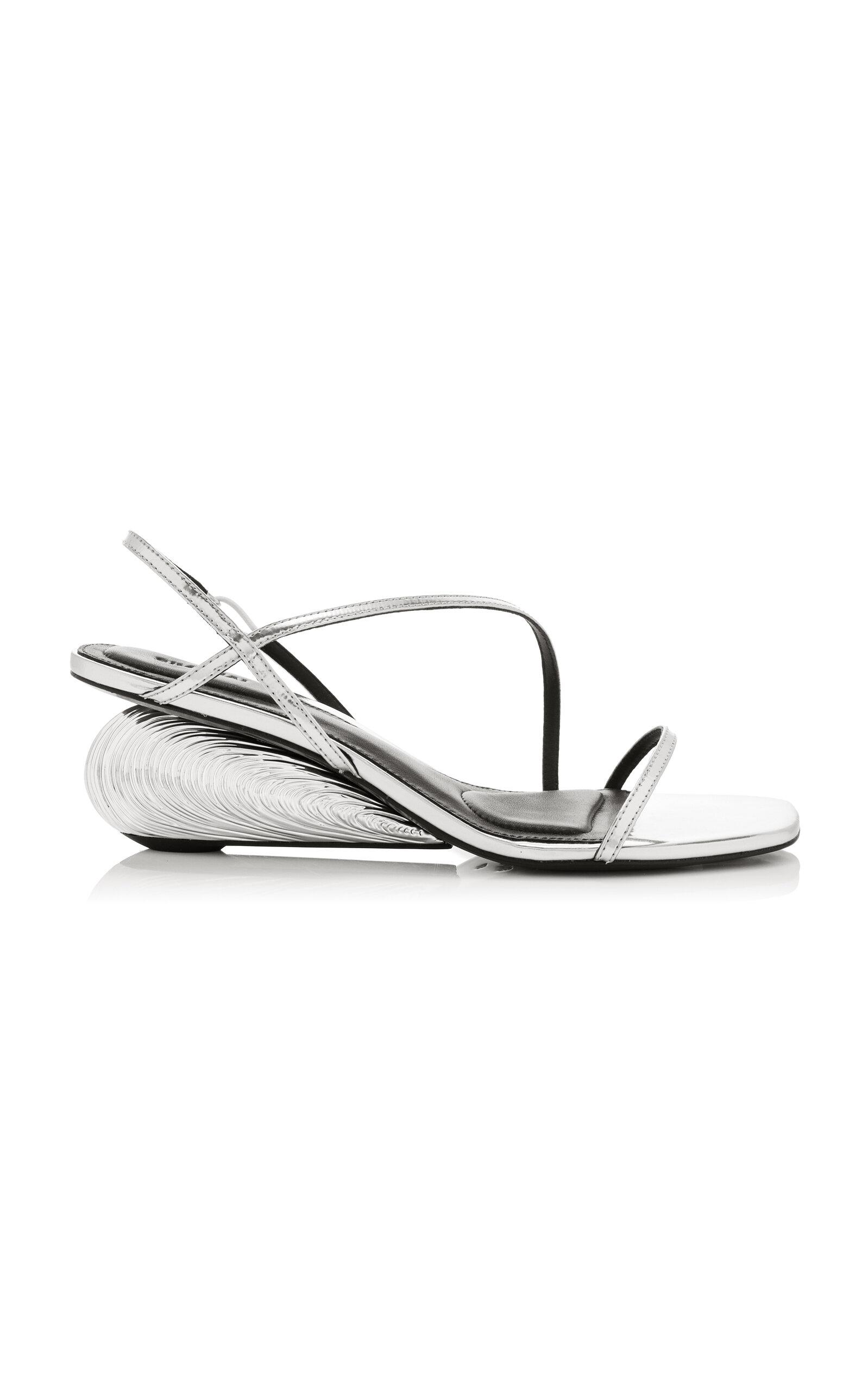 SIMKHAI Bridget Metallic Wedge Leather Sandals - Moda Operandi by SIMKHAI