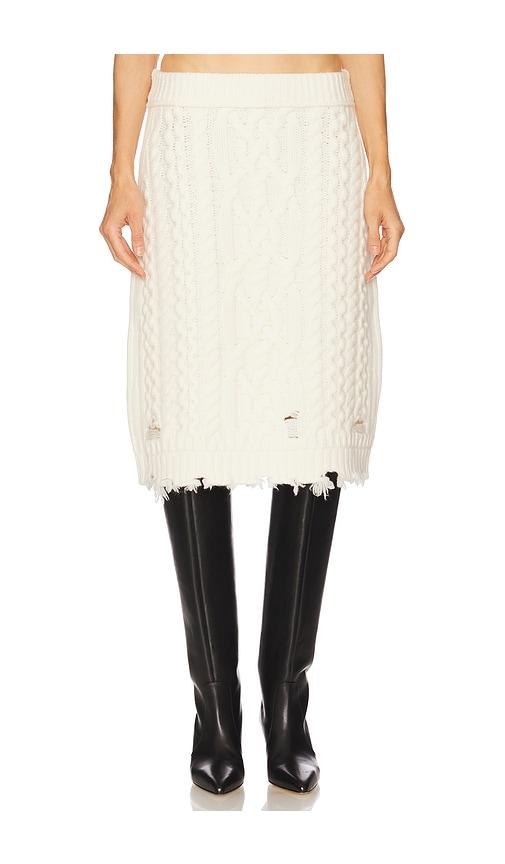 SIMKHAI Brioni Skirt in Ivory by SIMKHAI