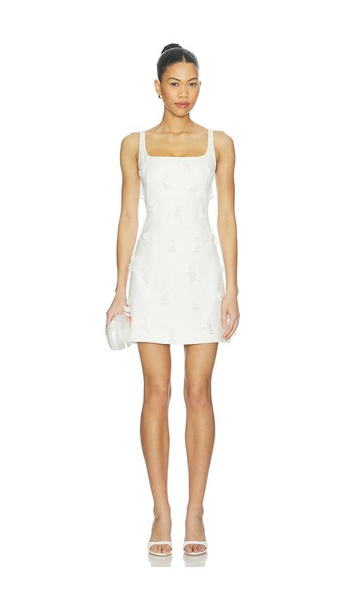 SIMKHAI Cailinn Mini Dress in White by SIMKHAI
