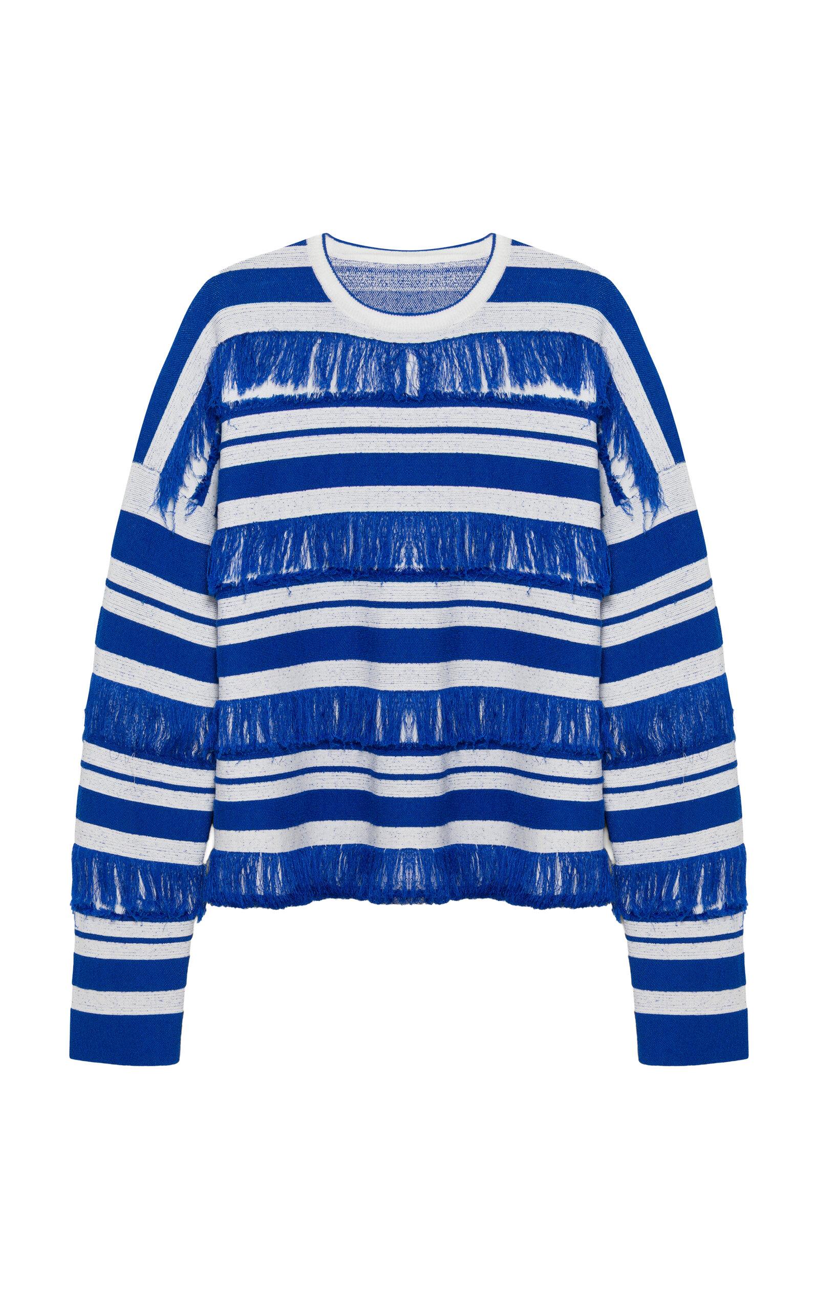 SIMKHAI Carrick Fringed Cotton-Blend Knit Sweater - Moda Operandi by SIMKHAI