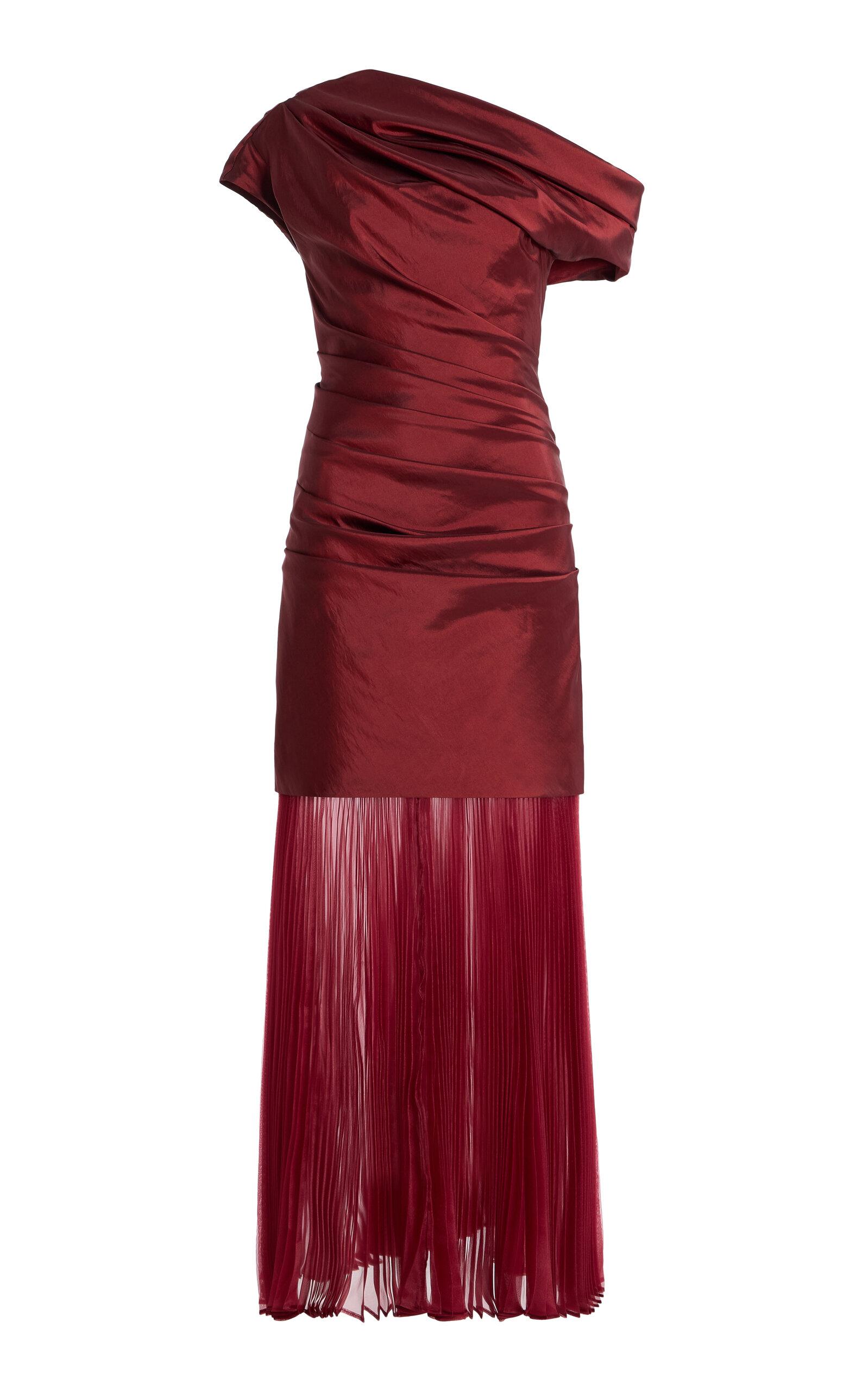 SIMKHAI Exclusive Ammalie Organza-Trimmed Taffeta Midi Dress - Moda Operandi by SIMKHAI
