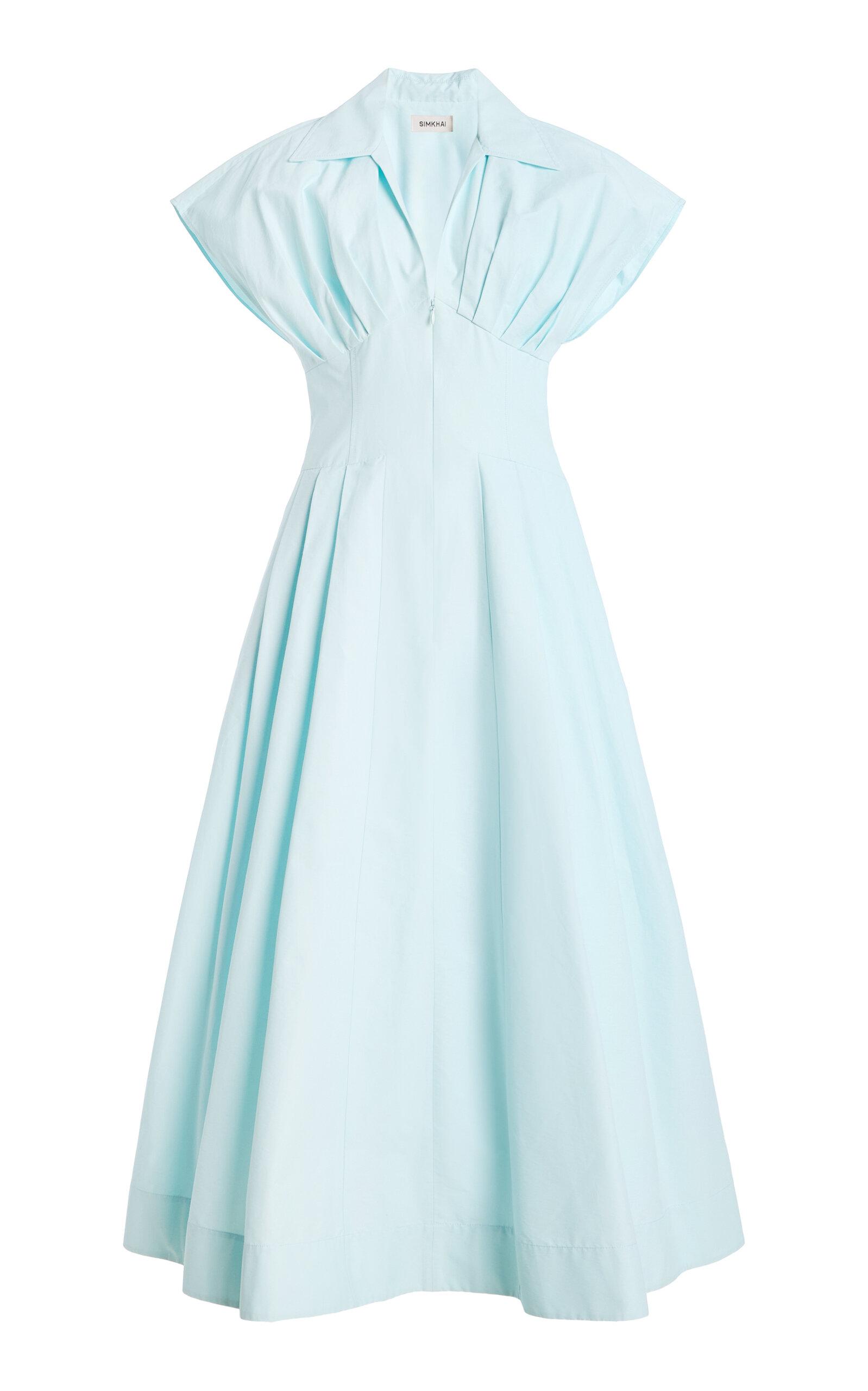 SIMKHAI Farlow Cotton Faille Midi Dress - Moda Operandi by SIMKHAI