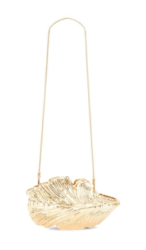 SIMKHAI Flora Clutch in Metallic Gold by SIMKHAI