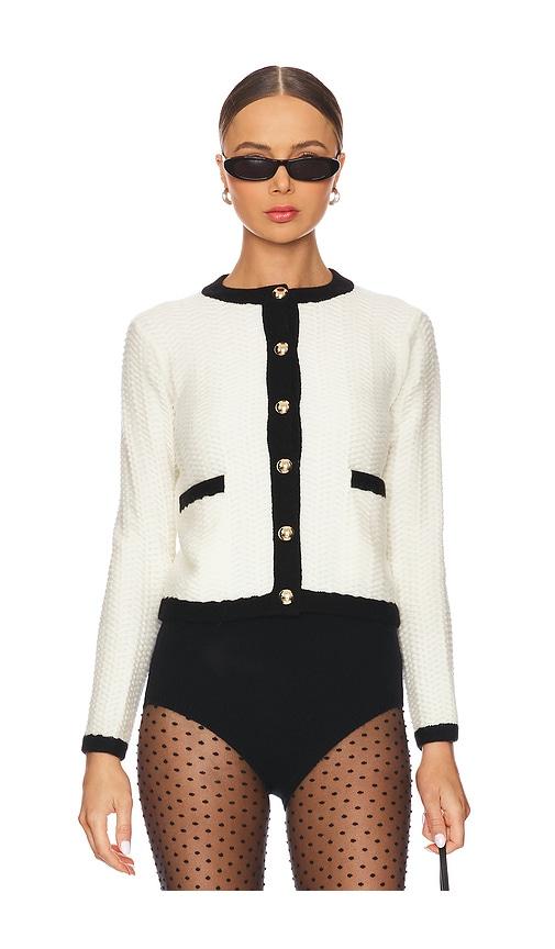 SIMKHAI Klaire Cardigan in White by SIMKHAI