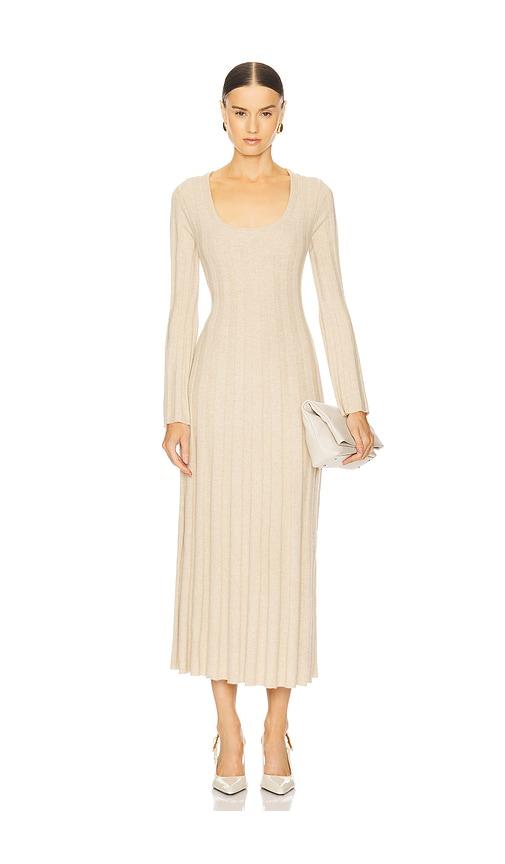 SIMKHAI Kogan Full Length Dress in Tan by SIMKHAI