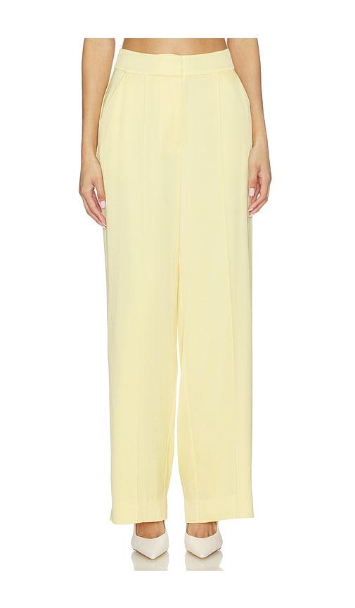 SIMKHAI Kyra Wide Leg Pant in Lemon by SIMKHAI