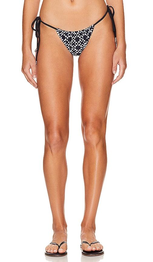 SIMKHAI Lane Bikini Bottom in Black by SIMKHAI