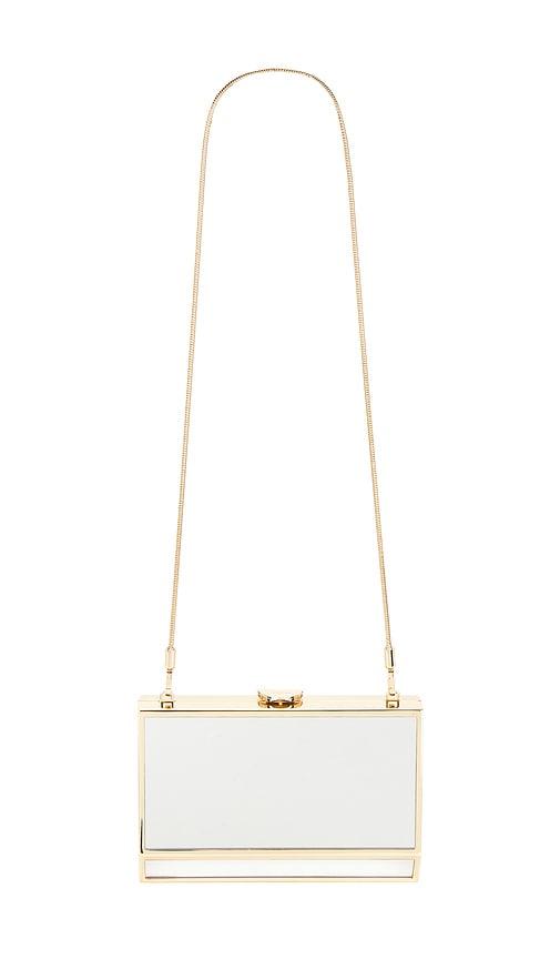 SIMKHAI Maddox Mirror Clutch in Metallic Gold by SIMKHAI