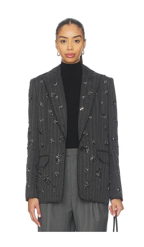 SIMKHAI Murphy Blazer in Charcoal by SIMKHAI