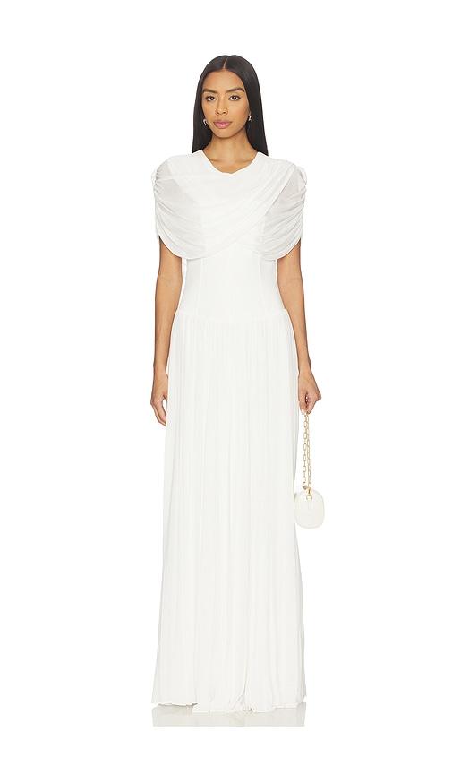 SIMKHAI Nancie Cape Dress in Ivory by SIMKHAI