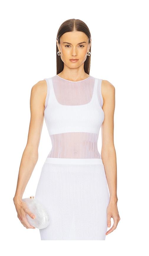SIMKHAI Oakley Tank in White by SIMKHAI