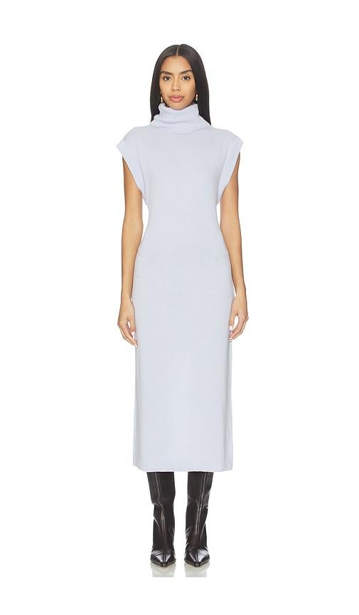SIMKHAI Sleeveless Turtleneck Dress in Blue by SIMKHAI