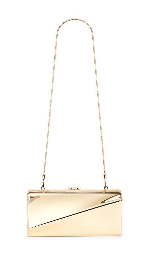 SIMKHAI Twist Clutch in Metallic Gold by SIMKHAI