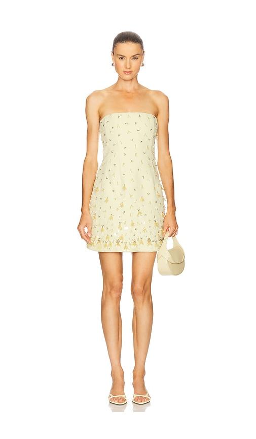 SIMKHAI Yasmin Bustier Mini Dress in Yellow by SIMKHAI