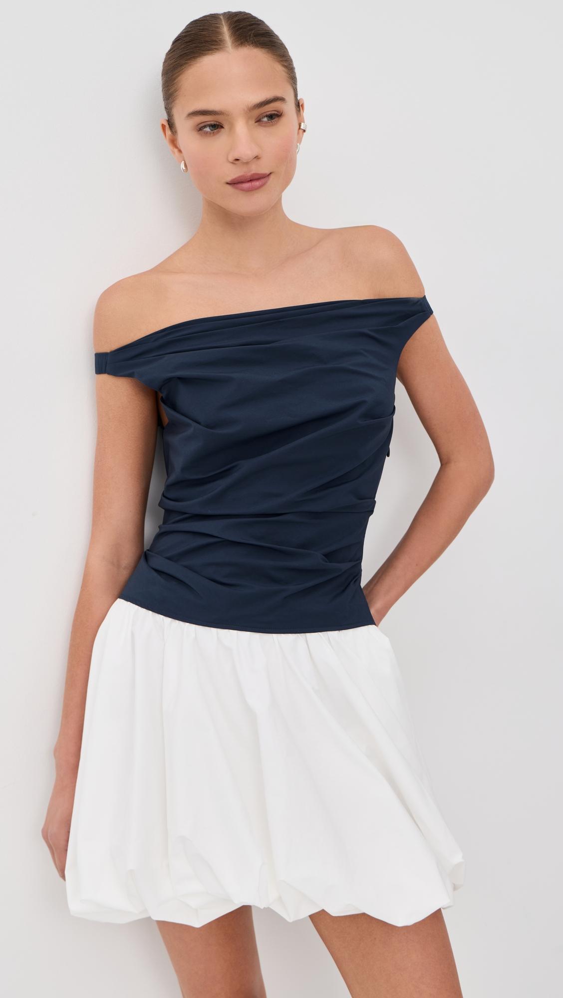 Salina Cotton Bubble Mini Dress by SIMKHAI