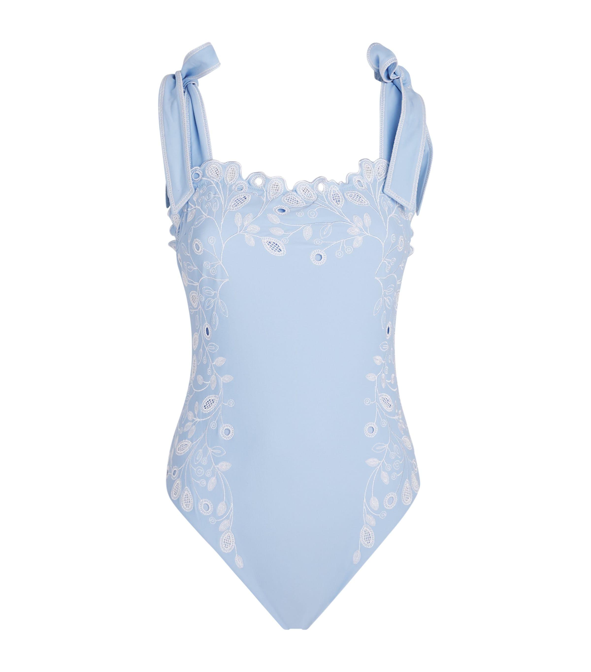 Simkhai Embroidered Floral Laurie Swimsuit by SIMKHAI