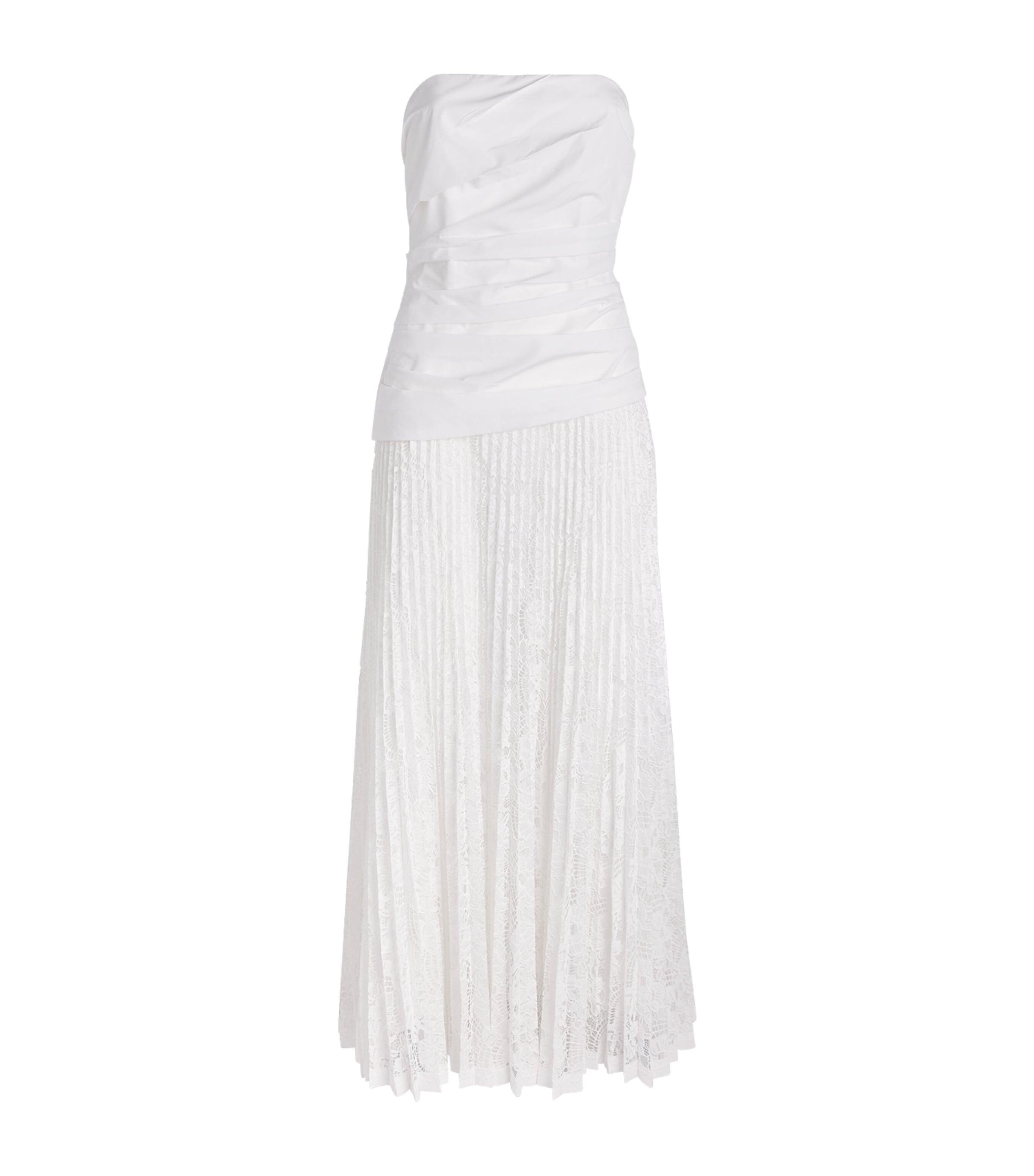 Simkhai Lace-Trim Annalise Midi Dress by SIMKHAI