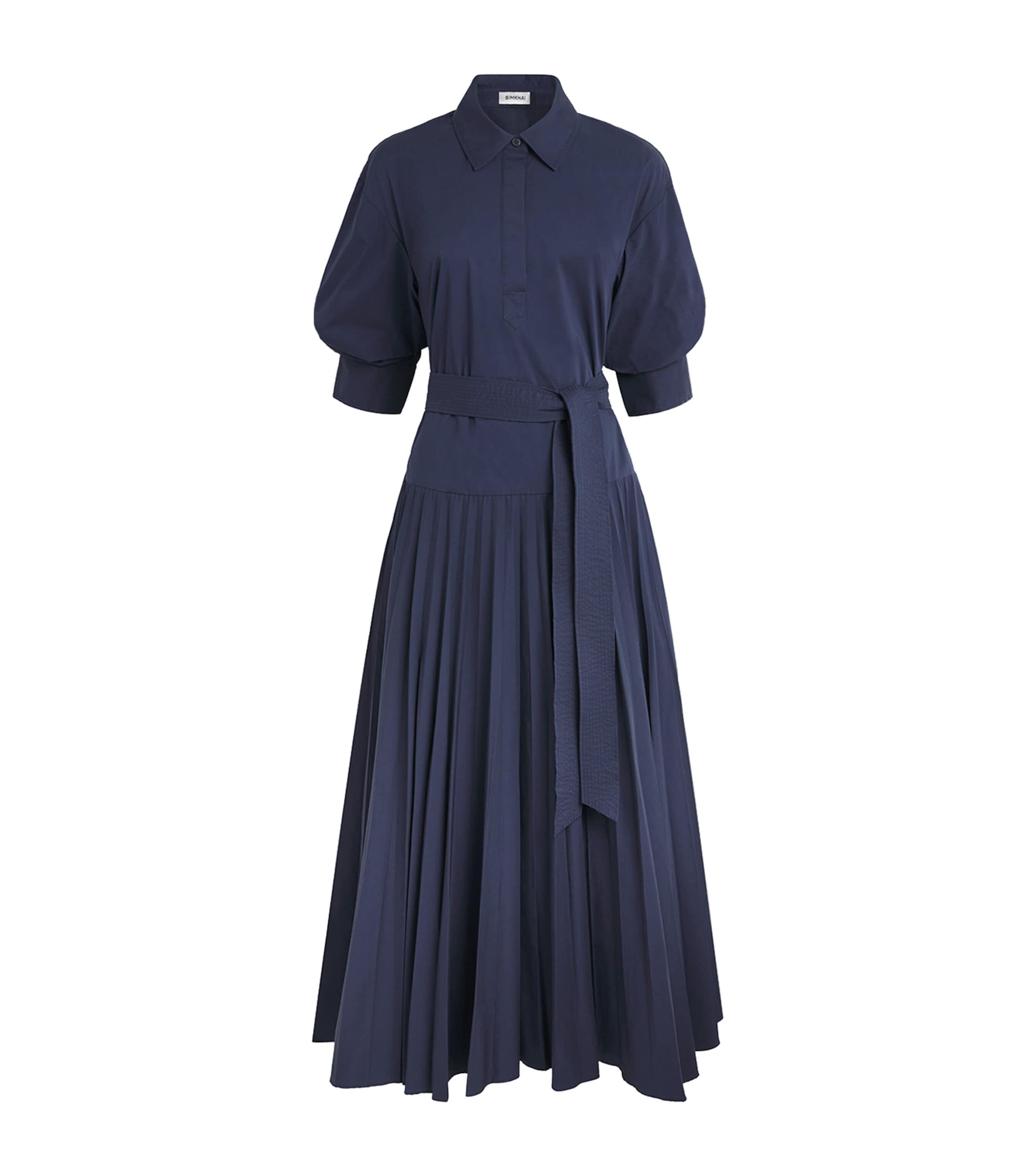 Simkhai Poplin Belted Arlo Maxi Dress by SIMKHAI