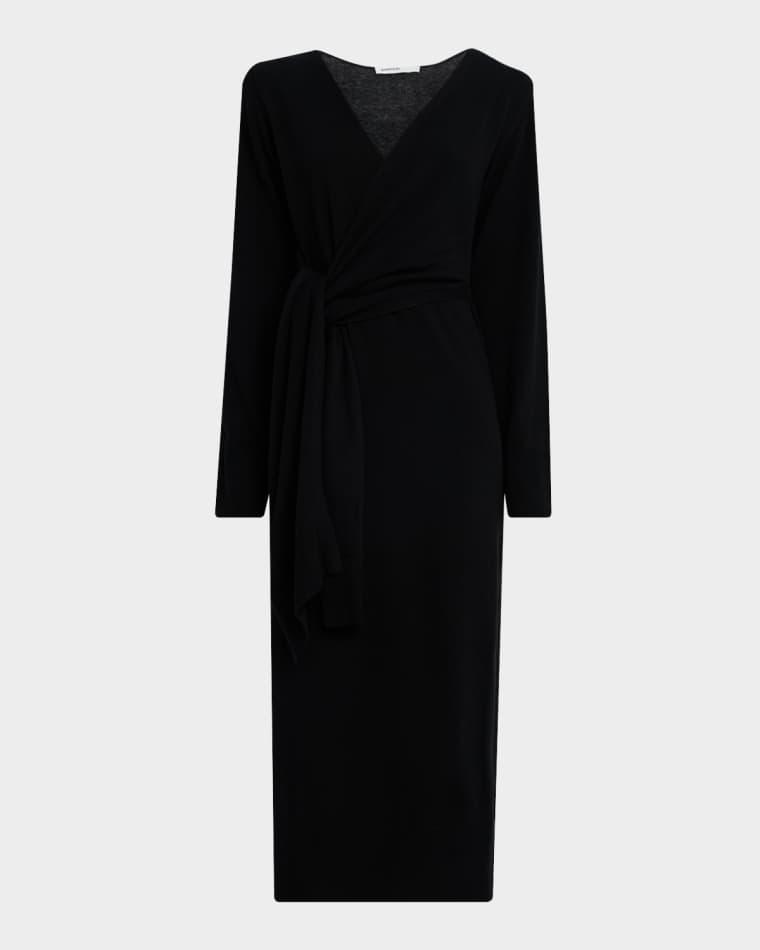 Skyla Cashmere-Blend Wrap Dress by SIMKHAI