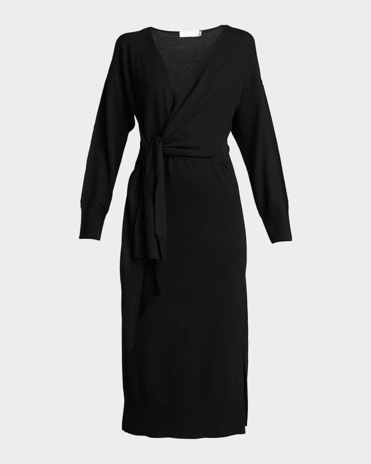 Skyla Loungewear Knit Wrap Dress by SIMKHAI