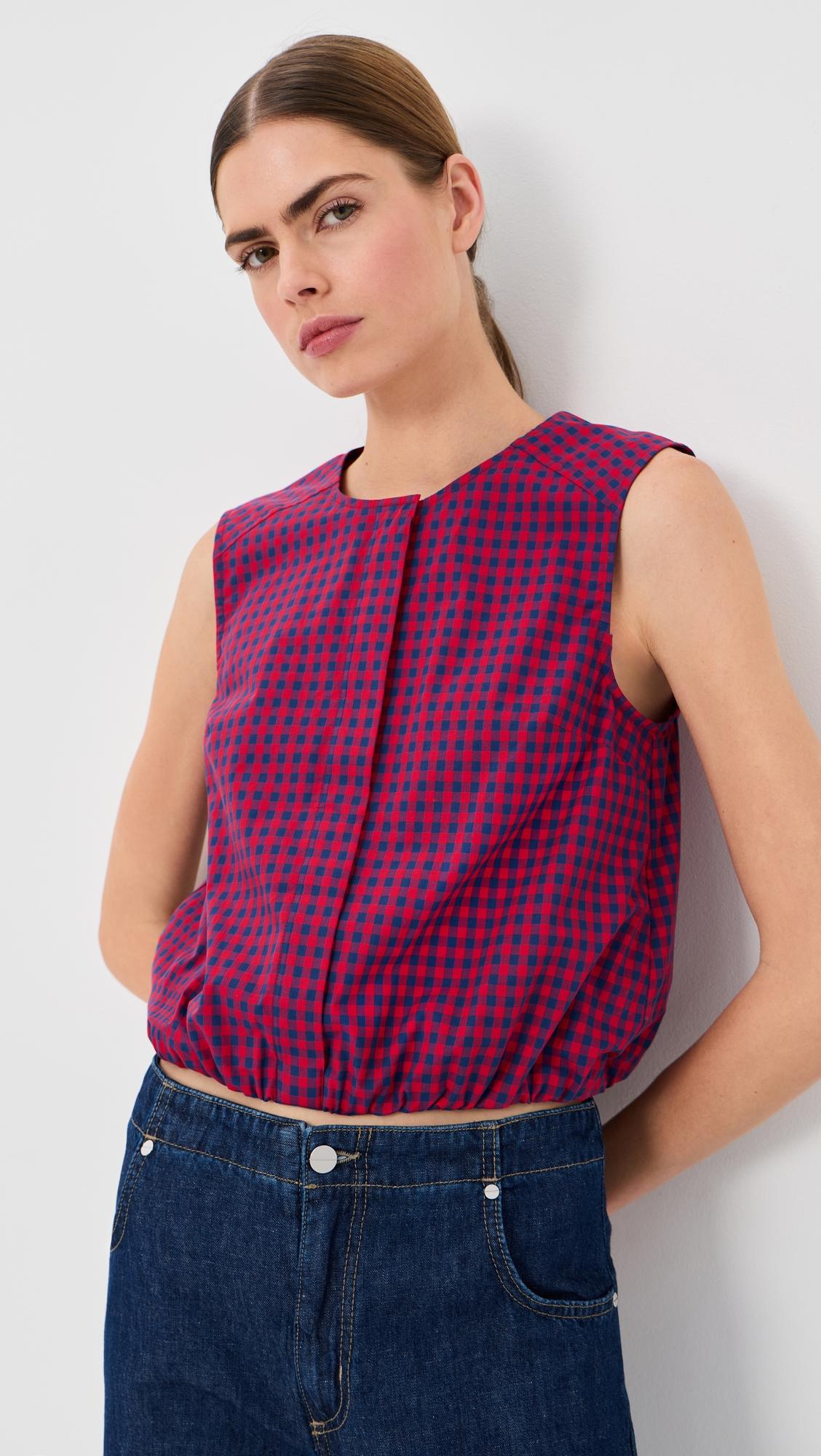 Sleeveless Button Down Top by SIMKHAI