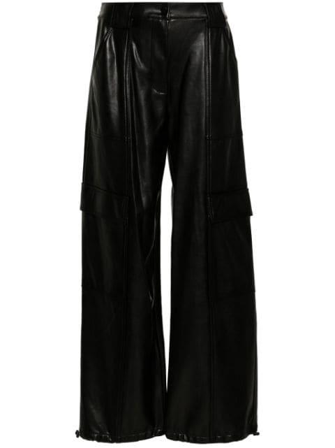 Sofia faux-leather cargo trousers by SIMKHAI