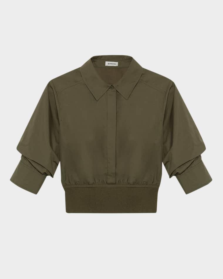 Stiles Knit Cotton Shirt by SIMKHAI