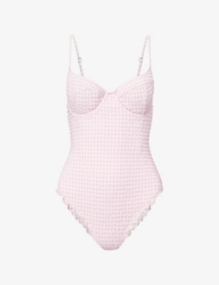 Suni Check-Print Swimsuit by SIMKHAI