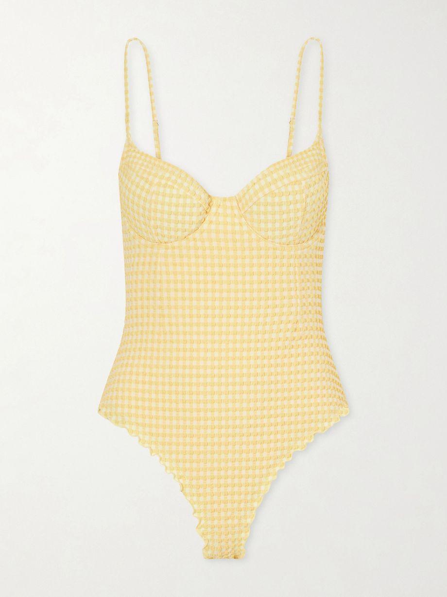 Suni checked swimsuit by SIMKHAI