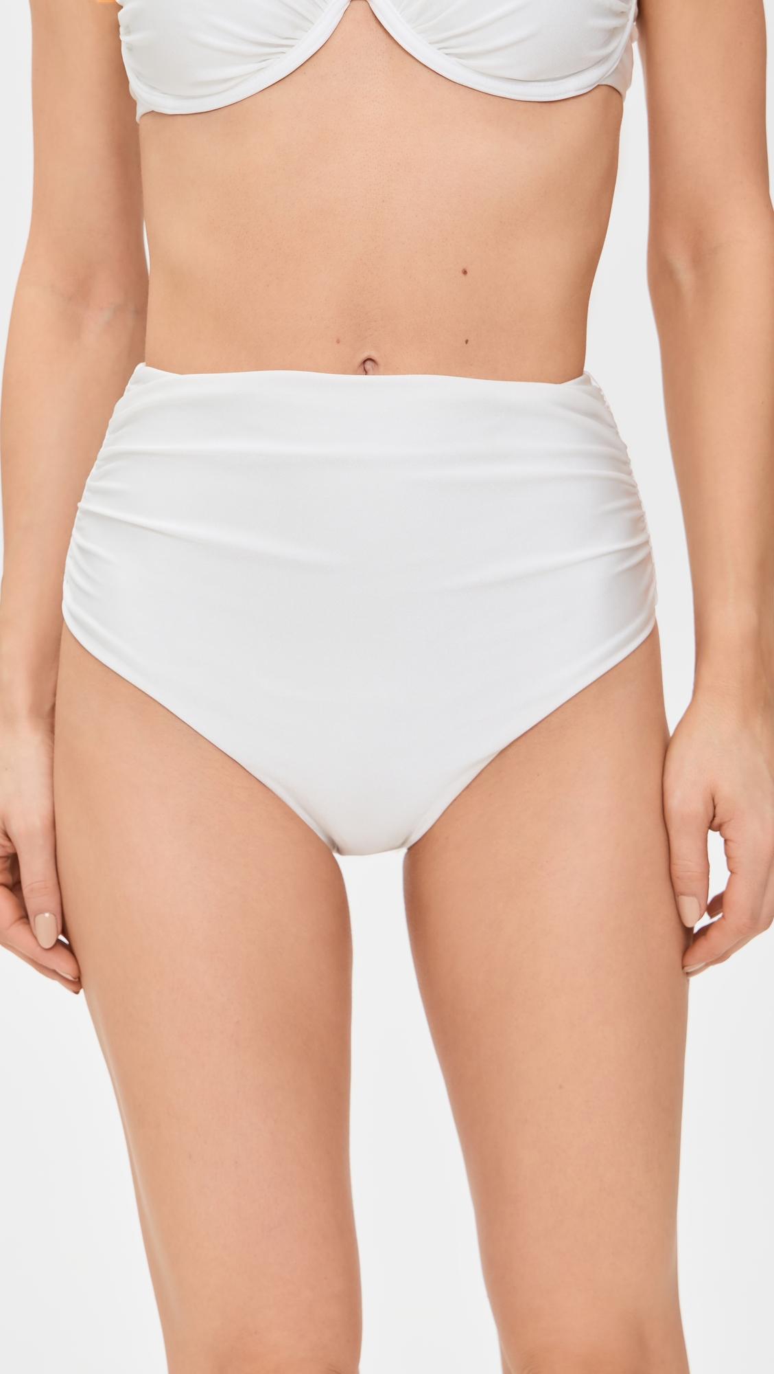 Teya High Waisted Ruched Bikini Bottoms by SIMKHAI