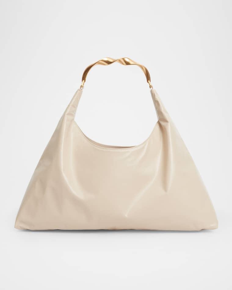 Twist Leather Hobo Bag by SIMKHAI