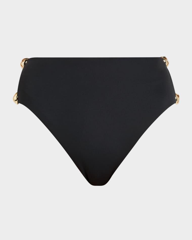 Tyas Studded High-Waist Bikini Bottoms by SIMKHAI