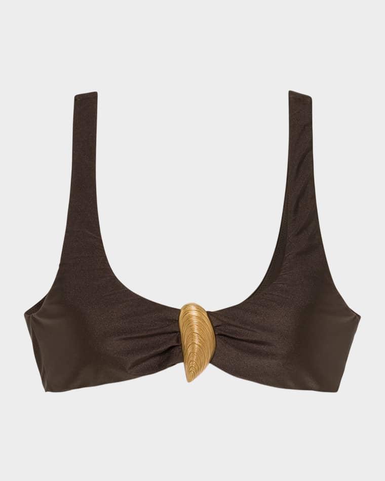 Veyra Shell Bikini Top by SIMKHAI