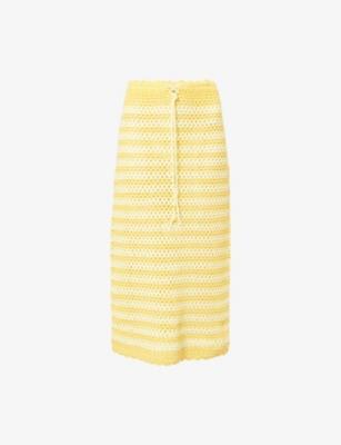 Welles Crochet Midi Skirt by SIMKHAI