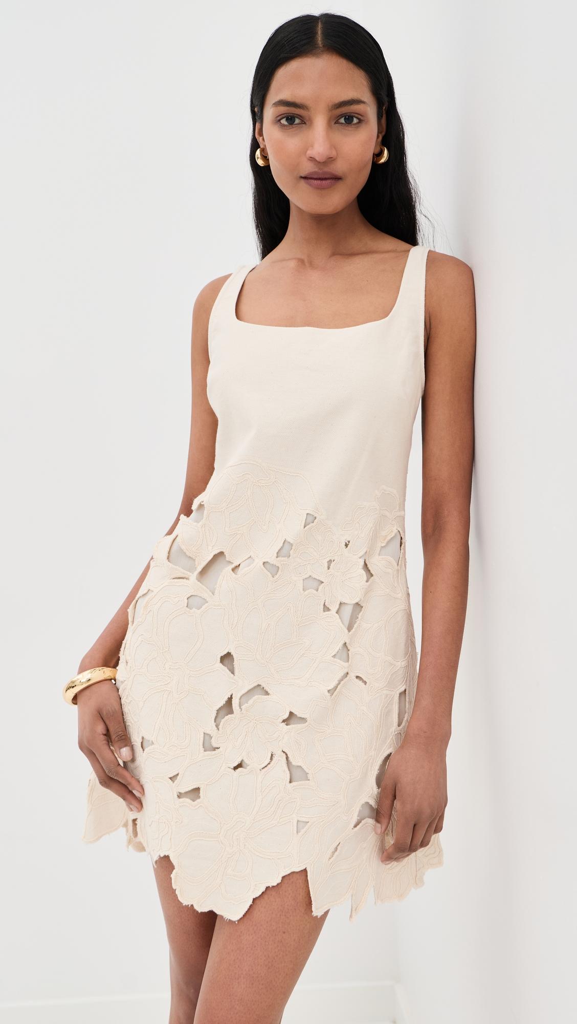 Ziva Sleeveless Embroidered Mini Dress by SIMKHAI