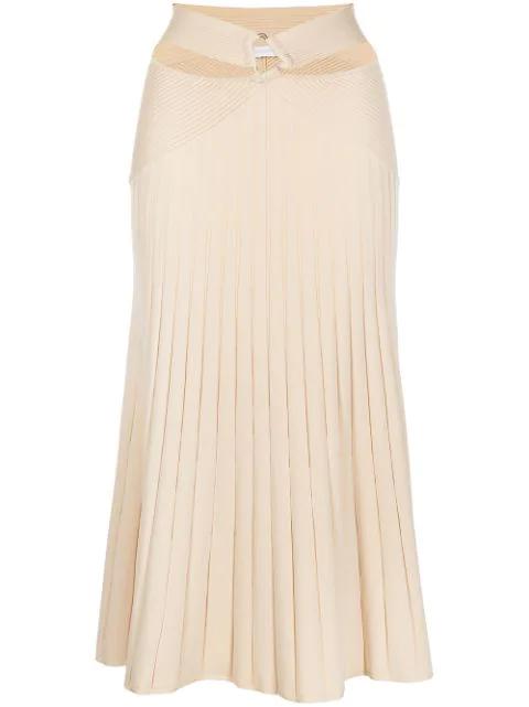 arabella compact ribbed-knit skirt by SIMKHAI