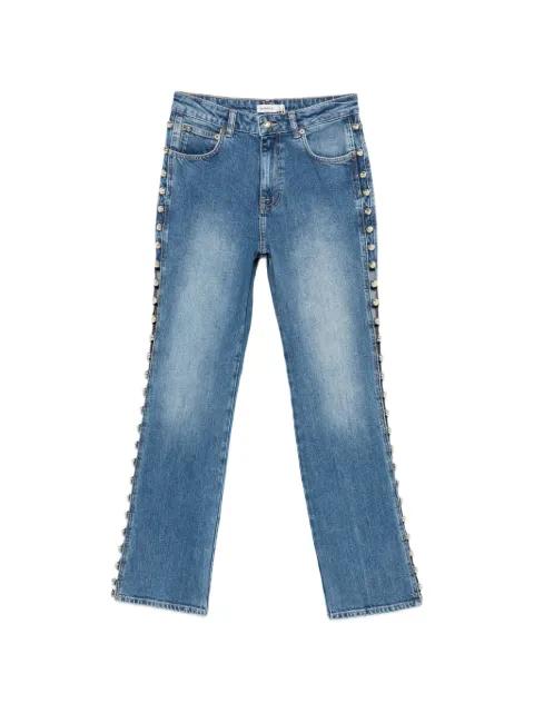 button detail jeans by SIMKHAI
