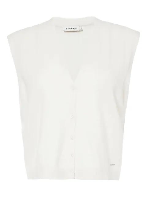 button-front cashmere vest by SIMKHAI