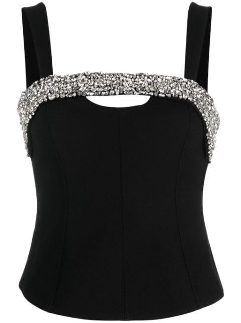 crystal-embellished corset top by SIMKHAI