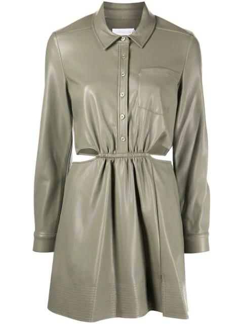faux-leather cut-out dress by SIMKHAI