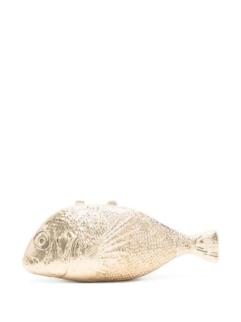fish-shape clutch bag by SIMKHAI