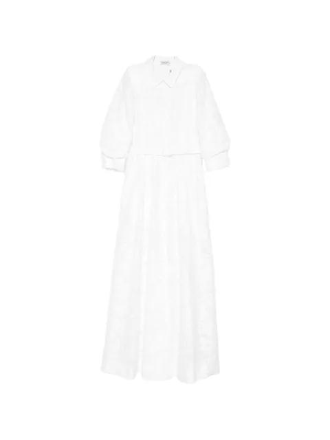 floral belted maxi dress by SIMKHAI