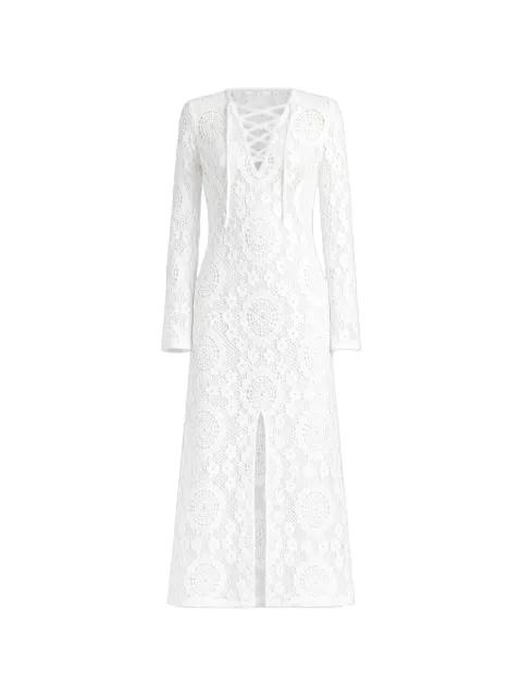 floral-lace crochet-knit dress by SIMKHAI