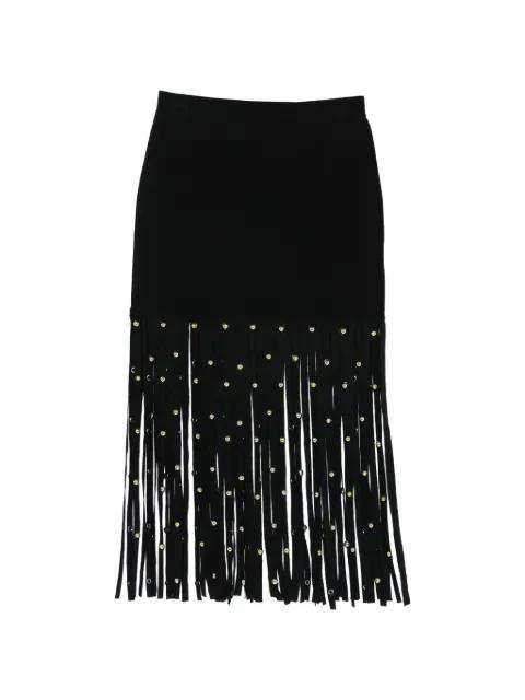 fringed embellished midi skirt by SIMKHAI