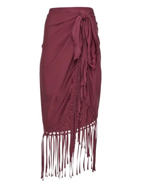 fringed pareo by SIMKHAI