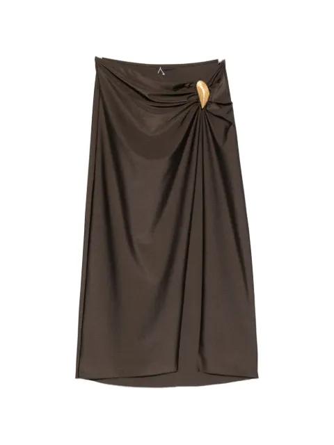 gathered embellished midi skirt by SIMKHAI